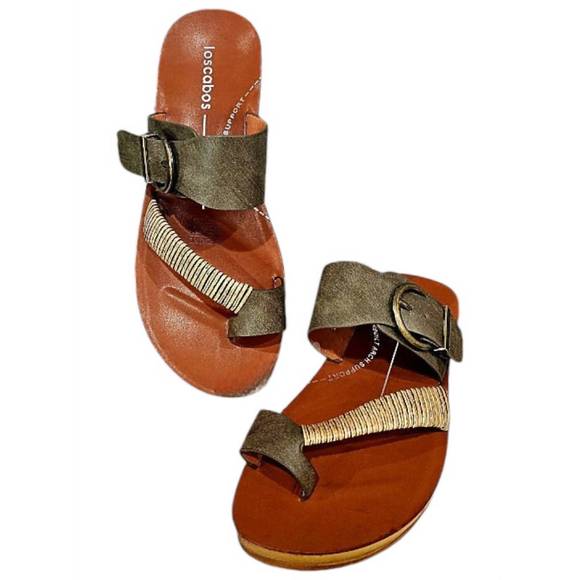 NEW LOS CABOS women's bria sandals in khaki - Picture 3 of 6